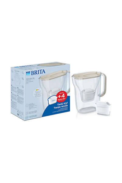 BRITA Style Essential Κανάτα Σερβιρίσματος Πλαστική με Φίλτρο 2400ml 4 Τεμάχια