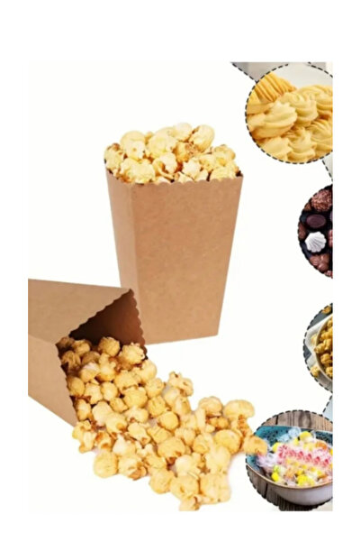 pratikpastacılık Popcorn Box (Corn, Chips Box) 8 Pcs