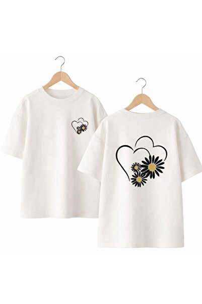 playwear Daisy Double Heart Printed on the Back and Front Chest, 100% Cotton ...