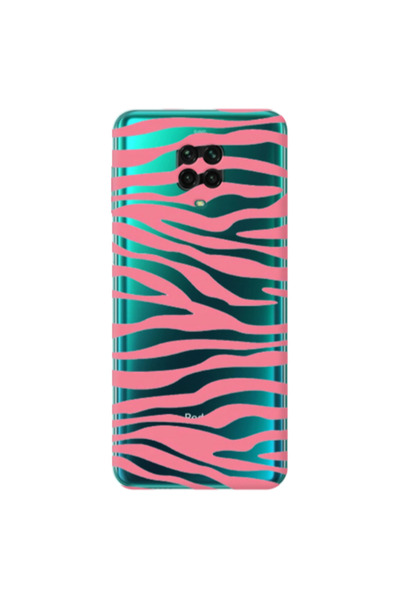 Other Xiaomi Redmi Note 9S Pink Zebra Transparent Silicone TPU Θήκη