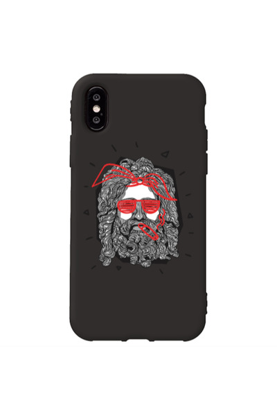 Other Apple iPhone Xs Max Cool glasses Black Colored Silicone TPU Θήκη