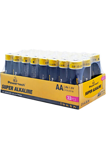 POWERTECH Υπερ-αλκαλικές Μπαταρίες AA 1.5V 32 τεμάχια Κωδικός: PT-1401