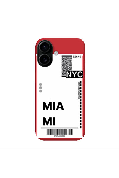 Other Apple Iphone 16 plus Miami NYC Red Colored Silicone TPU Θήκη