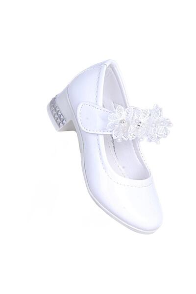 Ayakcenter Herbebe 154 White Girls' 5cm Heeled Shoes