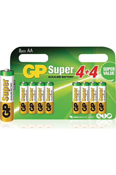 GP Batteries 8 τεμάχια Αλκαλικές Μπαταρίες AA Σούπερ 1.5V