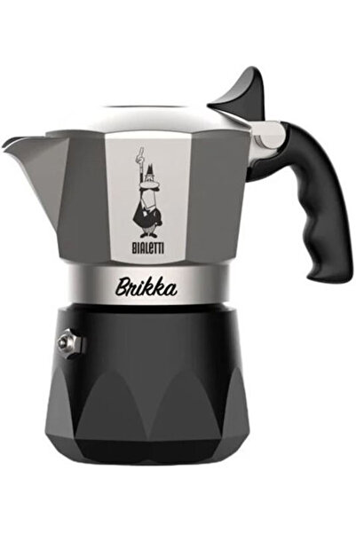 Bialetti Brikka Καφετιέρα Εσπρέσο για εστίες 2 φλιτζάνια Ασημί Κωδικός: 0007327