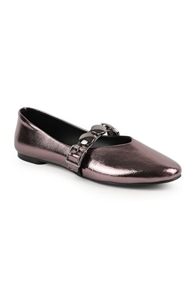 LBR Women's Babet Mary Jane Metal Detailed Strapped Casual Mother Shoes Artif...