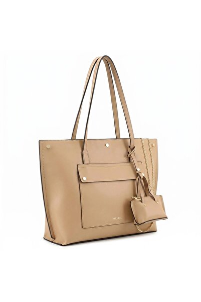 Generic Large Leather Commuter Tote Bag with Mini Chain Pouch, Spacious Lapto...