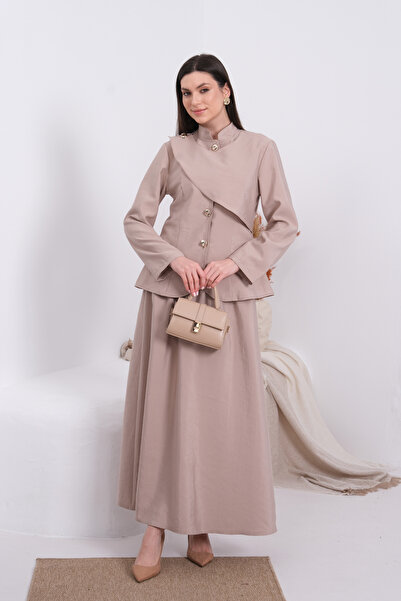 MODA ARL BEJ ZARİF KRUVAZE ETEKLİ TAKIM