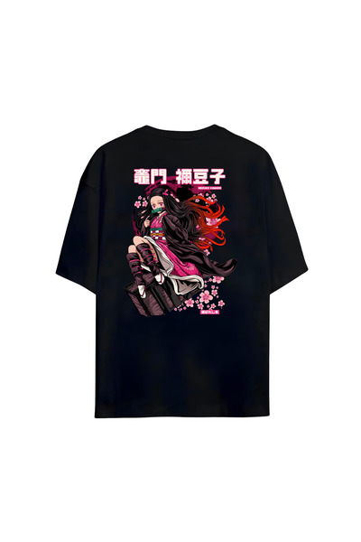 Grafftee Clothing Demon Slayer Nezuko Design Anime T-Shirt Oversize Unisex Co...