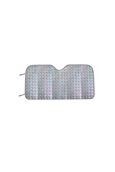 OEM Parasolar Auto Parbriz Holografic Pliabil, 70x150 cm, Protectie UV, Argintiu