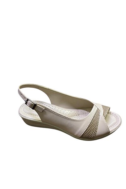 KORKMAZ Women's Wedge Heel Full Orthopedic Summer Sandals