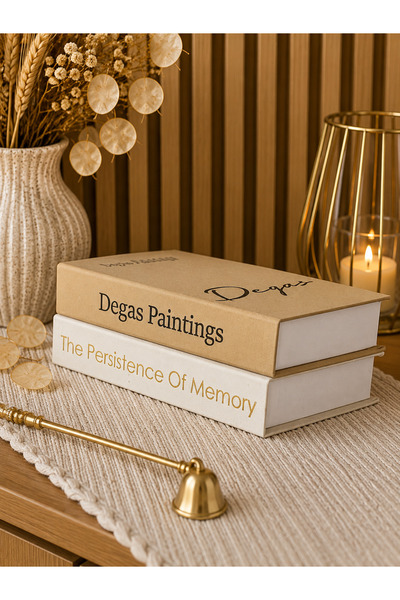 Dezora Home Fabric Decorative Book Box Set of 2 - Hidden Storage Box Black Navy Blue Modern Home Decoration