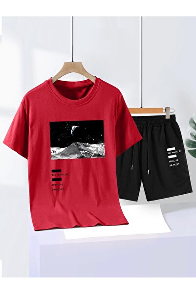ship master Summer Collection New Arrival T-Shirt & Shorts Set Printed Patter...