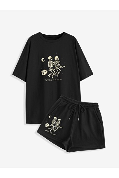 ship master Summer Collection New Arrival T-Shirt & Shorts Set Printed Patter...