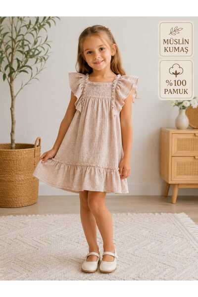Serkon BABY 100% Cotton Muslin Children's Dress