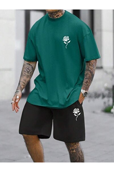 ship master Summer Collection New Arrival T-Shirt & Shorts Set Printed Patter...