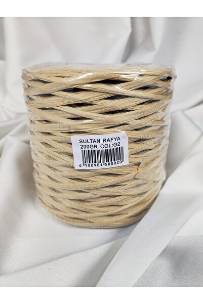 Sultan Raffia Straw Color Hand Knitting Yarn 200Gr. - 250 Meters. (1 Piece) C...