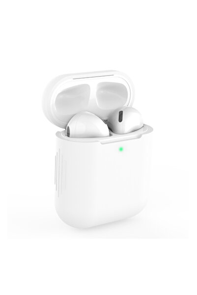 Choice16 White no Hook Soft Silicone Earphone Case for AirPods 1/2 Gen Cover ...