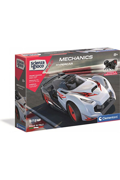 CLEMENTONI Jucărie de construcție din plastic, mașină de curse Hypercar pentr...