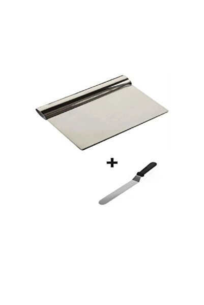 Empressco Two-Piece Stainless Steel Pastry Spatula and Dough Scraper Set
