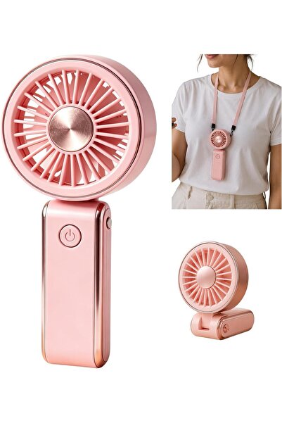 Coverzone Mini El Fanı | 3 Hız Modu, 90° Ayarlanabilir, Boyun Askılı, 15 cm K...
