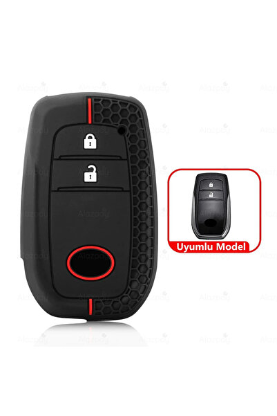 Alazpay غطاء مفتاح من السيليكون بنمط مميز متوافق مع تويوتا كورولا كروس ياريس ...