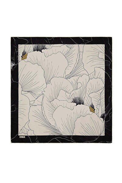 Çağrı İpek Hare Pattern Tivil Silk Scarf Dg11368-Orj