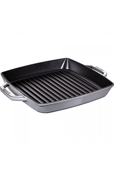 STAUB Tigaie grill din fonta cu doua manere, Staub, 28x28cm, grafit