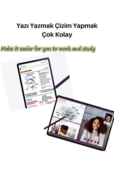 Fuchsia Galaxy Tab S Pen Uyumlu Stylus Kalem Avuç İçi Reddetmeli S6 Lite S8 S9 S10 S11 Uyumlu Tablet Kalemi