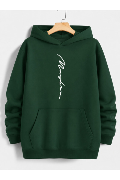 ZİYMO Unisex Hooded Printed Relaxed Fit Sweatshirt