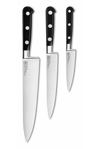 Tarrerias Bonjean Set 3 cutite Tarrerias-Bonjean, inox, argintiu/negru
