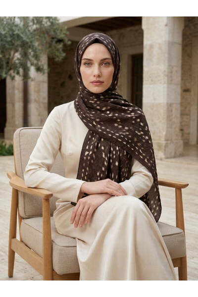 Nûda - Tarzın Değil , Tavrın Zarafeti Bambi Kraş Shawl Bitter Coffee - Deep a...