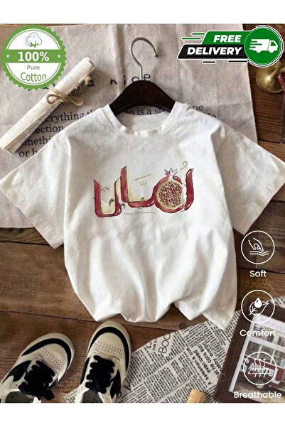 YHDZ تيشيرت نسائي كاجوال من قطن 100%، نسيج قابل للتنفس، قابل للغسل في الغسالة