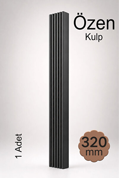 Badem10 Özen 320 mm 32 cm Çizgili Mat Siyah Metal Mobilya Kulpu Uzun Çekmece ...