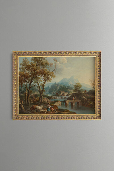 epiqart Lake Scenery - Vintage Patterned Painting - Fine Model