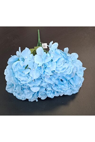 LUCIDIUSDECOR Buchet cu hortensii artificiale baby blue, flori mari 52cm