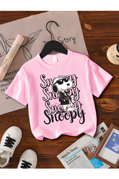 MAGORS Snoopy New Season Printed Circular Neck Cotton Short Sleeve Children's...
