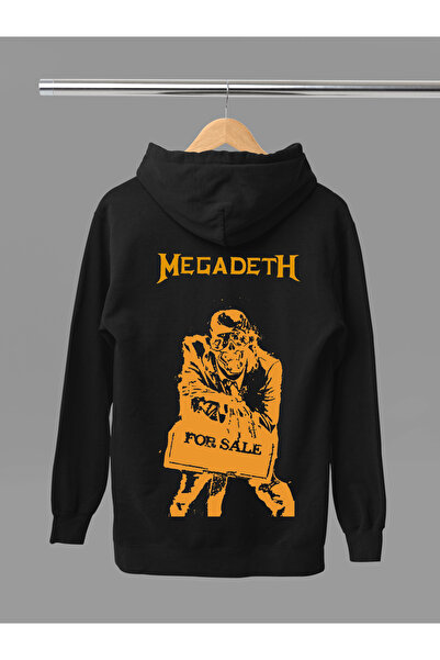 MAGORS Megadeth Printed Cotton Long Sleeve Ribbed 3-Ply Hooded Rock Sweatshirt