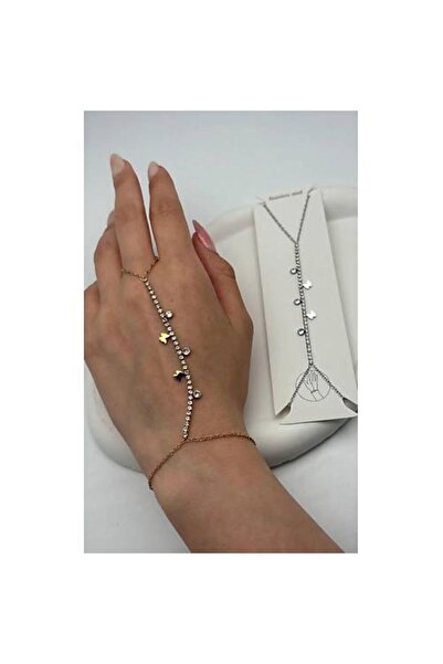 Multi JEWEL Zircon Waterway Butterfly Figured Gold/Silver Steel Shahmeran