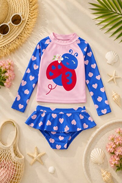 DeKuBaby Novi sezonski set bikinija sa dugim rukavima, kratkim topom i mini s...