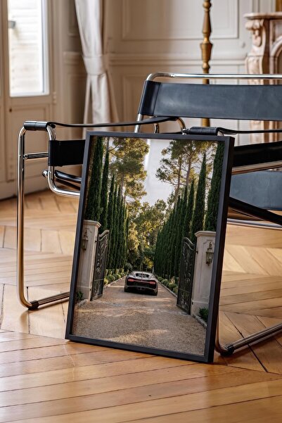 Postifull Cars and Trees Poster, Black Framed Poster, Old Money Series, No:11...