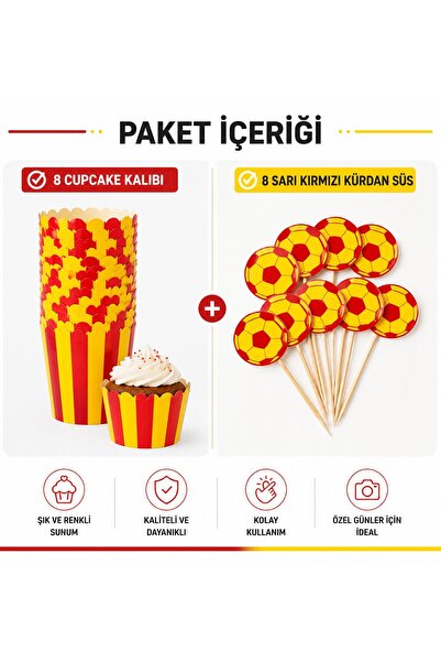 BKMC PARTY Set de 16 forme pentru brioșe și ornamente pentru scobitori cu tem...