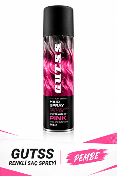 Gutss Professional Geçici Unisex Saç Boyası Sprey 150 Ml Pembe Pink