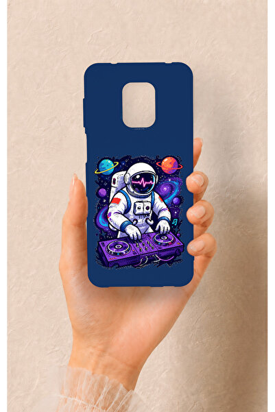 Vip Case Redmi Note 9 Pro 9S Uyumlu Astronot DJ Desenli Silikon Kılıf