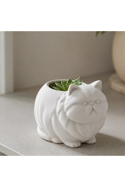 OEM Mini Ghiveci Decorativ Pisica Persana pentru Plante Mici