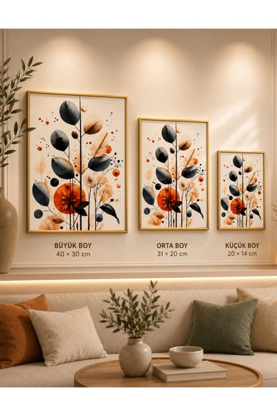 UPEKA Set de 3 tablouri moderne, decorative, din MDF, cu cadru flexibil și ba...