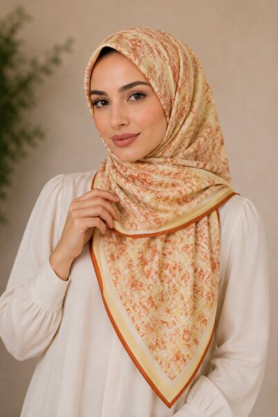İmajButik Yellow Cotton Soft Scarf