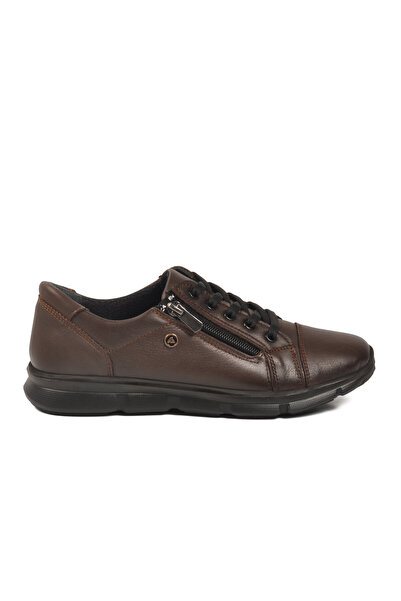 AYAKMOD Pantofi casual de damă ortopedici din piele naturală maro 635 Z