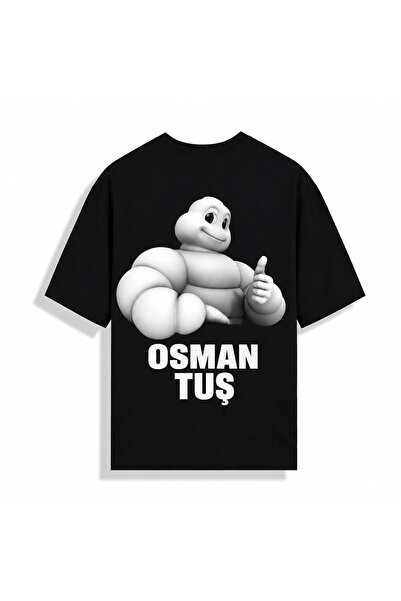 Violon Black Osman Tuş Lastik Adam Printed Oversize T-Shirt